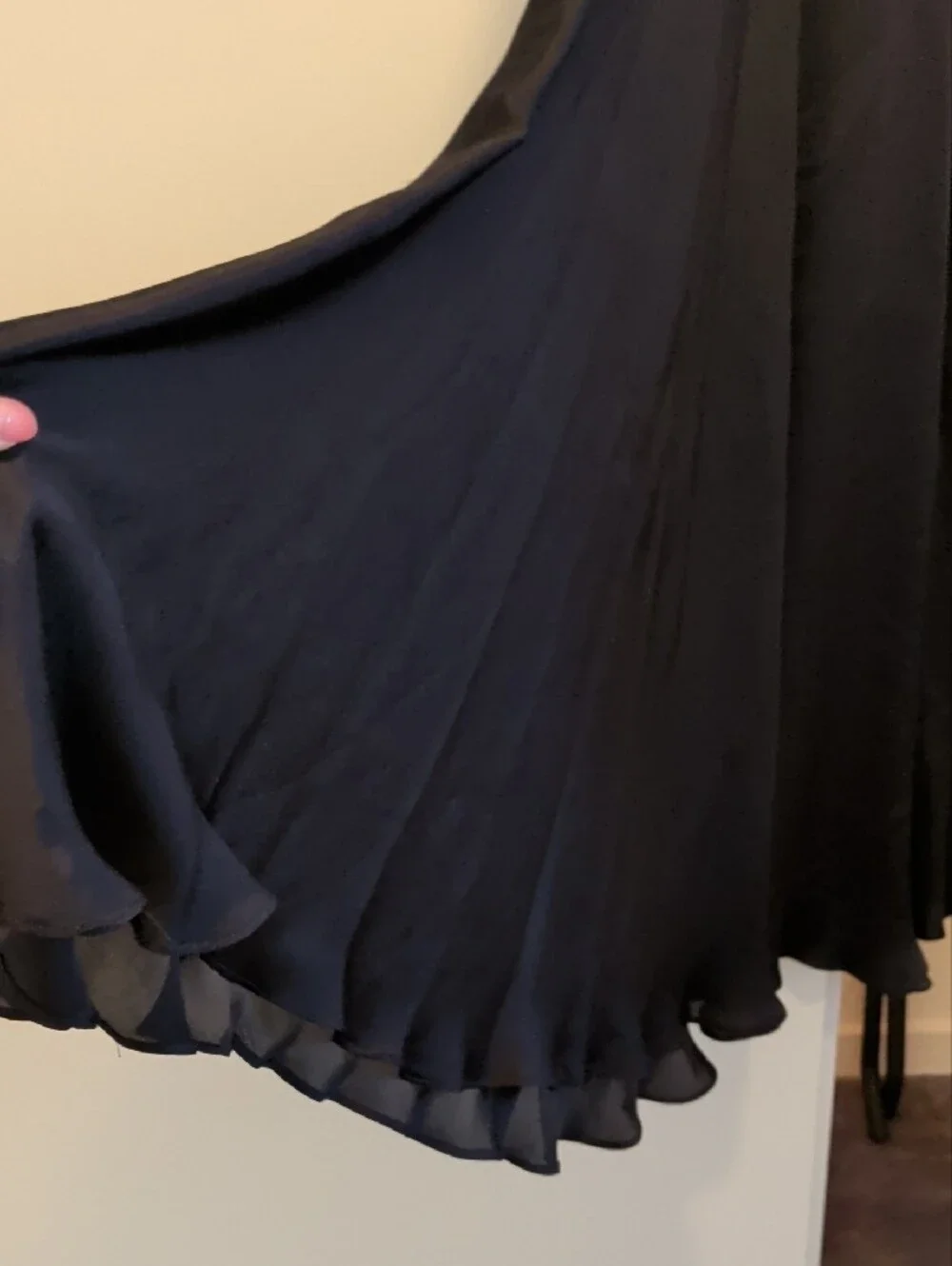 Ralph Lauren Purple Label Black Delicate Lined Maxi Skirt